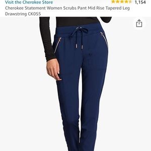 Cherokee iflex navy blue mid rise tapered leg